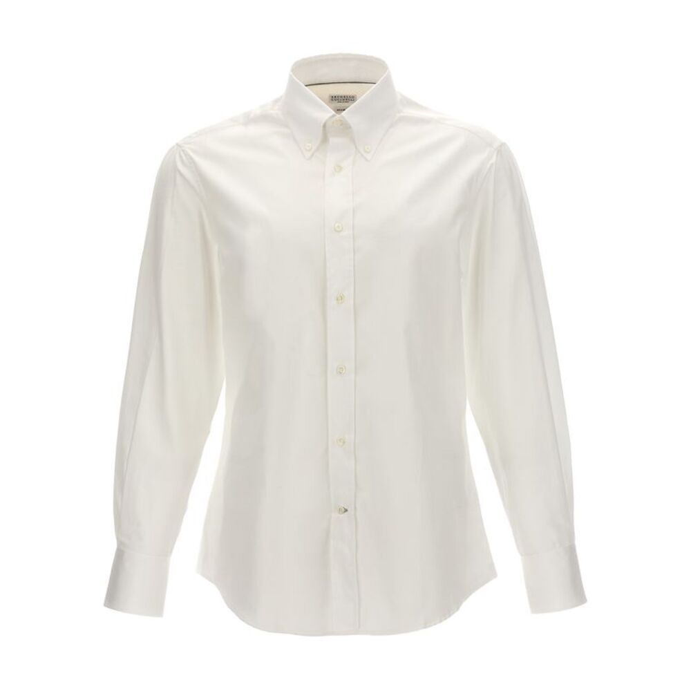 Brunello Cucinelli White Cotton Men's Blouse